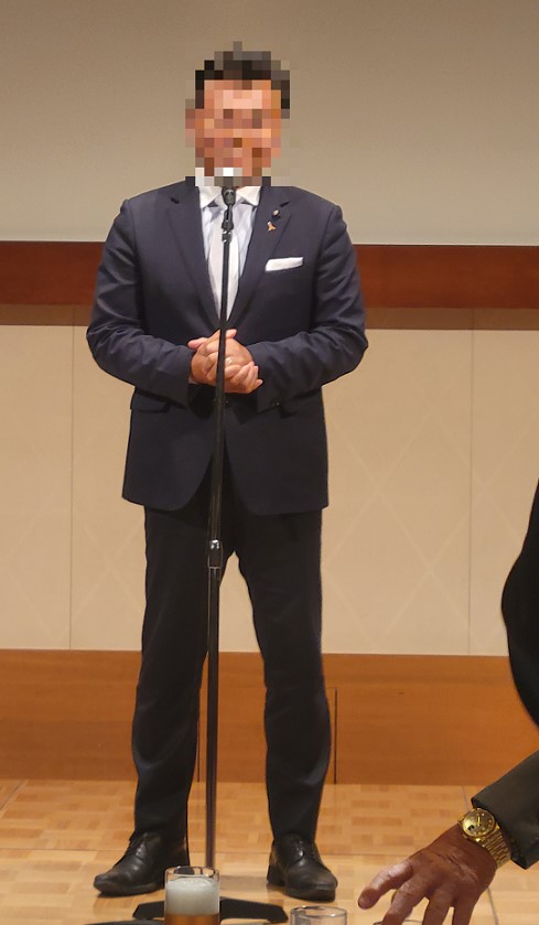 青年部ＯＢ会会長の乾杯の挨拶です